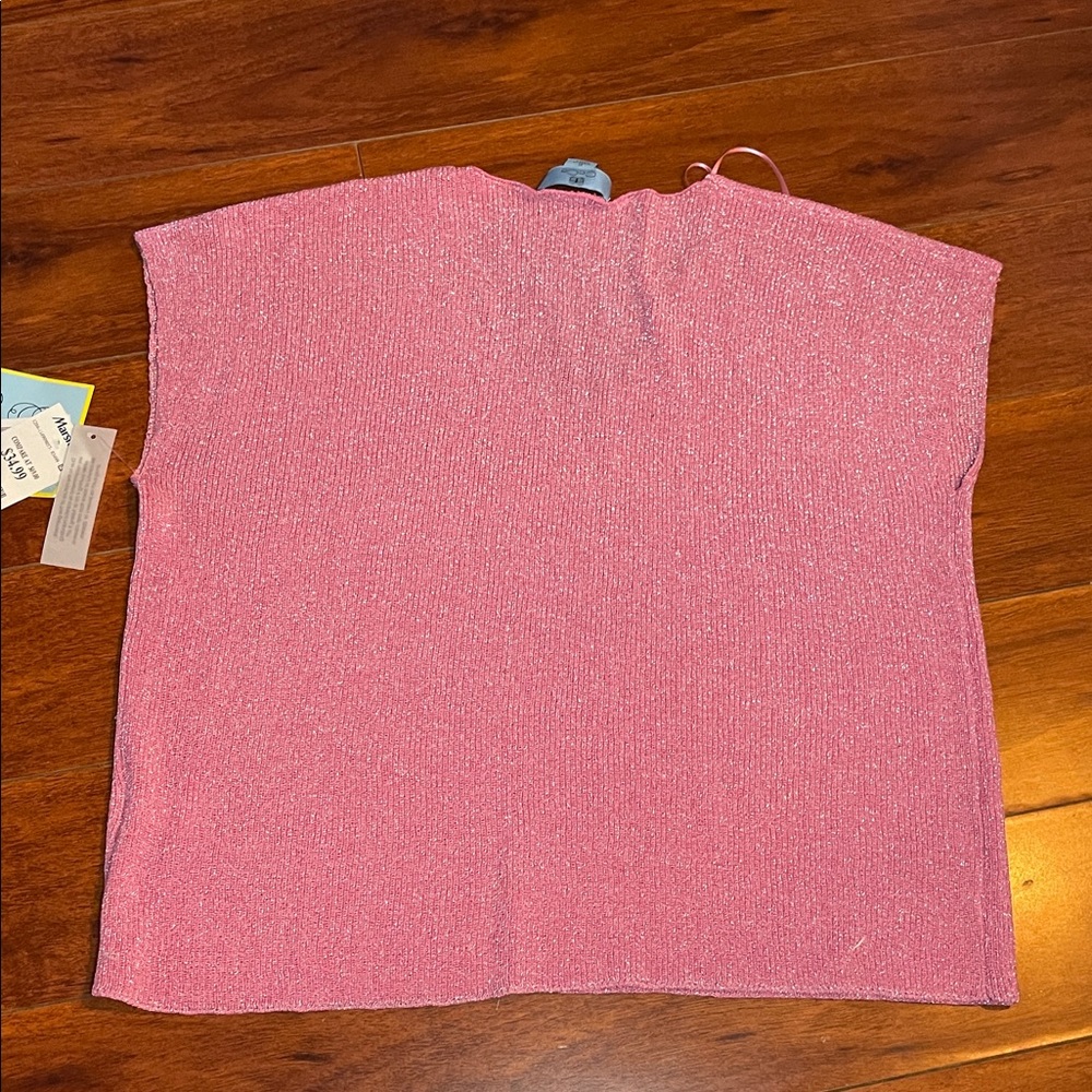 CeCe Sparkling Pink Sleeveless Top | Size Medium | NWT - Picture 6 of 7
